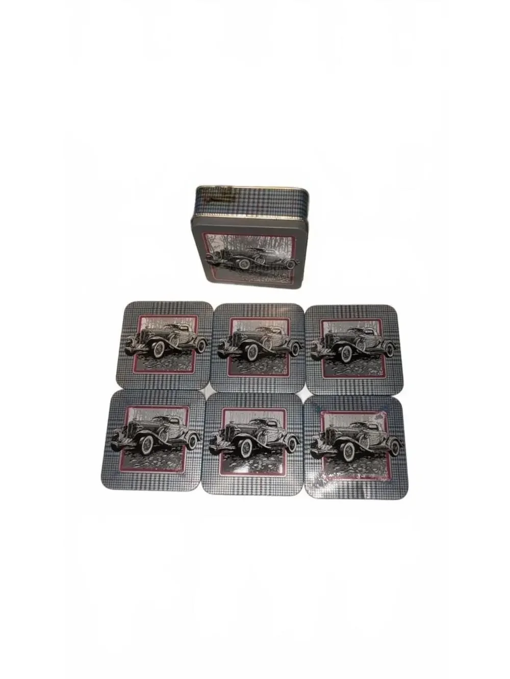 Rolls Royce Drinks Coasters In Metal Box Set of 6